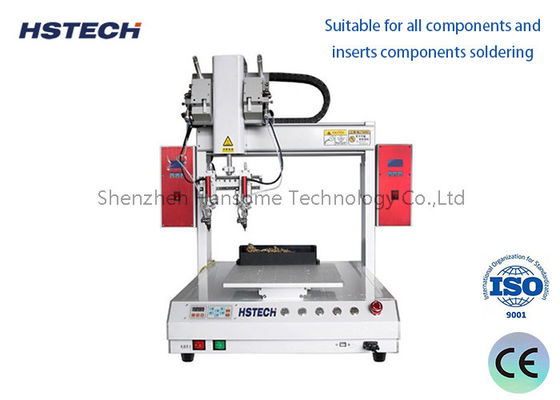 Desktop PCB Automatyczna maszyna lutownicza z podwójnym systemem karmienia cyną