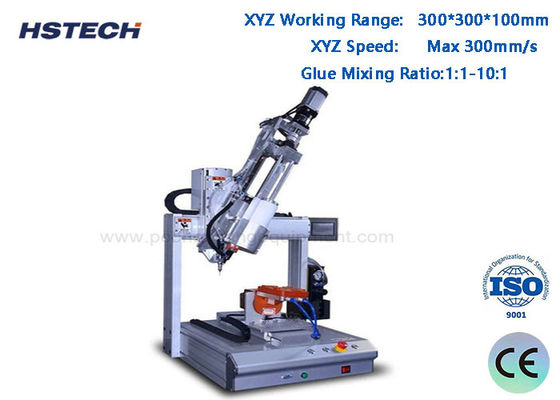 Dobra cena. 4-osiowa maszyna do dozowania kleju AB z dokładnością powtarzania ±0.02 mm, zakresem roboczym 300*300*100 mm i stosunkiem mieszania kleju 1:1-10:1 w Internecie