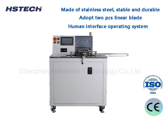 Dobra cena. System operacyjny interfejsu ludzkiego Stal nierdzewna Stabilny i trwały Auto Guillotine PCB HS-A310 Depanelizer w Internecie