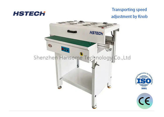 Dobra cena. Przenośnik transportowy PCB ze stali nierdzewnej z regulacją szerokości za pomocą korby ręcznej i płaskim pasem ESD do zastosowań SMT w Internecie