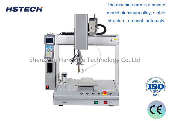 Robot lutowniczy 4 osi z automatycznym czyszczeniem i wielo kierunkową głowicą lutowniczą
